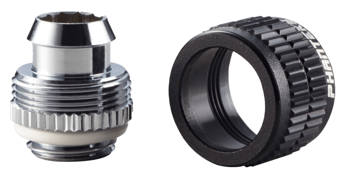 Flexible tube compression fitting from Phanteks