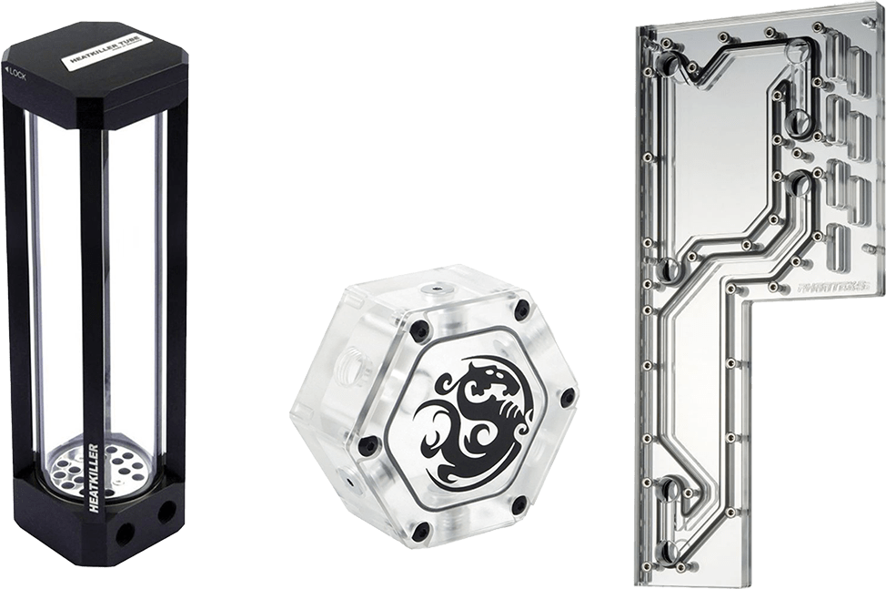 Different types of PC water cooling reservoirs